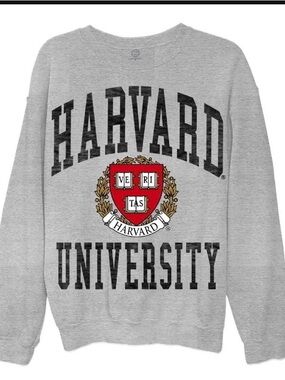 Harvard University Gray Crewneck Sweatshirt